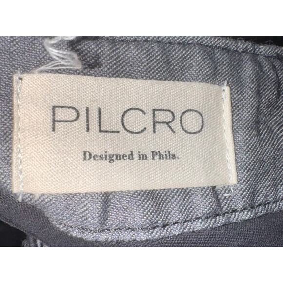 Anthropologie Pilcro Straight Leg Raw Hem Black Pants Women's 27 Flap Pockets - Picture 6 of 9